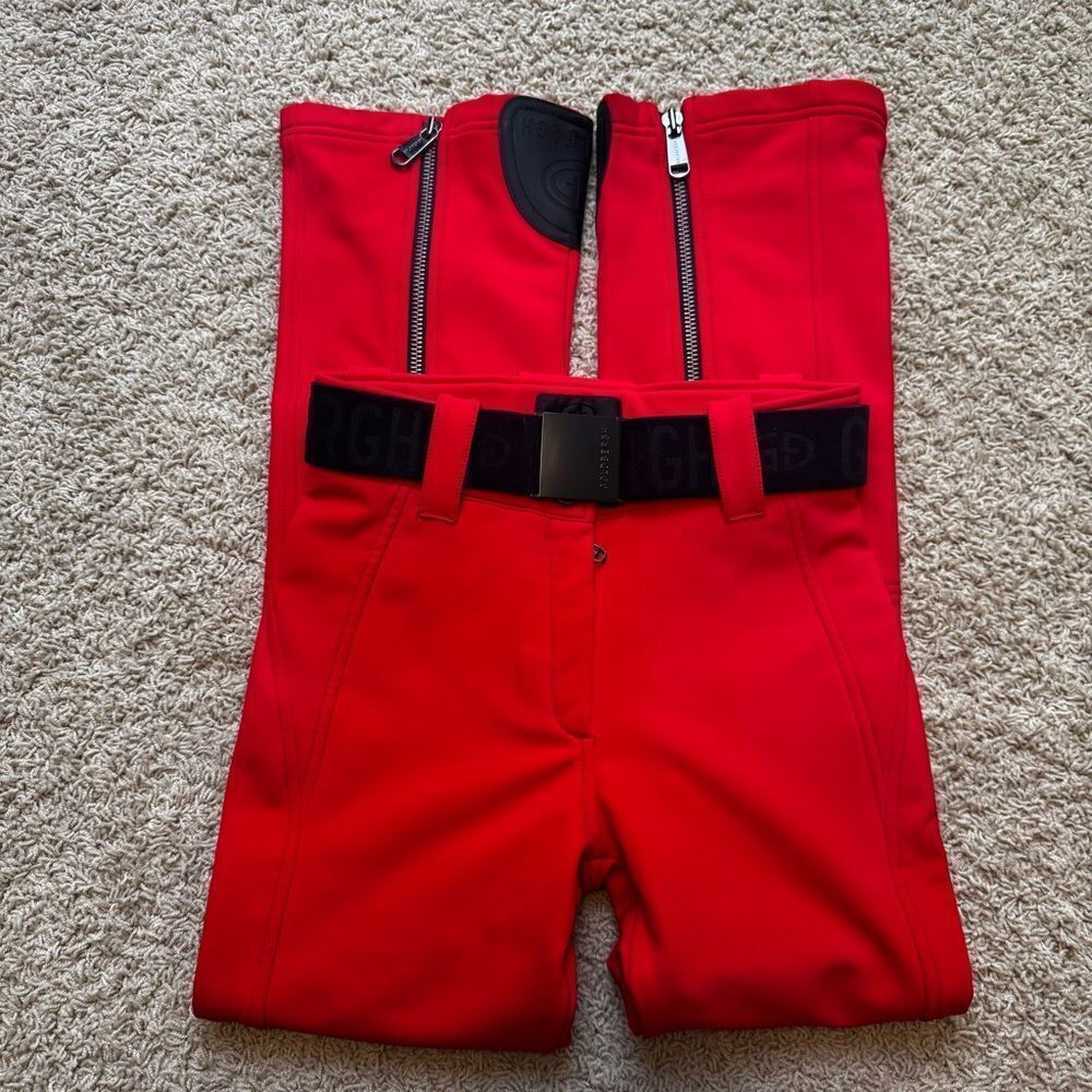 Goldbergh Pippa Ski Pants Waterproof Red Flame Black US 6 Snow Pants